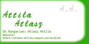 attila atlasz business card